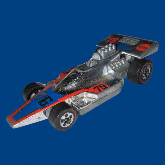 VINTAGE 1975 HOT WHEELS REDLINE FORMULA 5000 INDY CAR CHROME HONG KONG - Picture 1 of 5